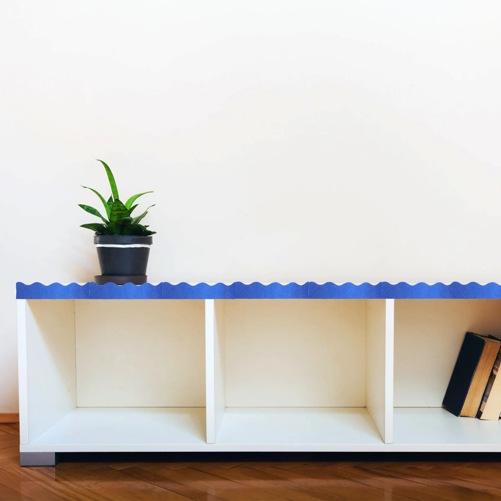 

1 Roll Glitter Blackboard Border Stickers Removable Bulletin Board Trim Decorative Paper Edging Replaceable Decal For