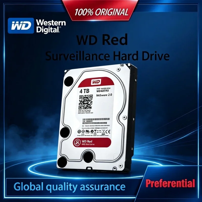 Western Digital WD Massive Storage Stable Red NAS 3.5" Internal HDD 2TB 3TB 4TB 6TB 5400RPM SATA 6Gb/s For Desktop
