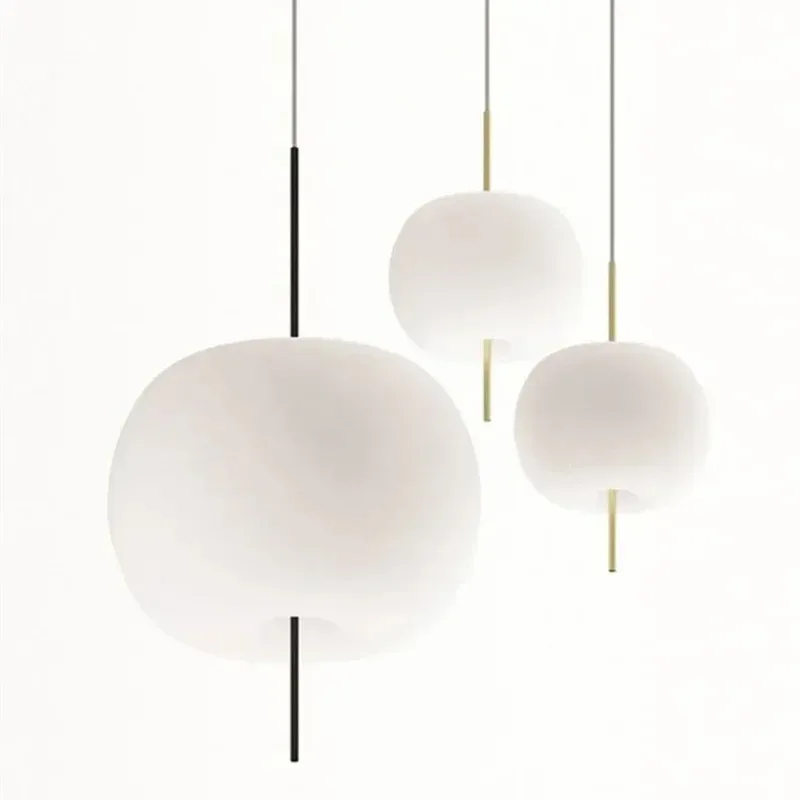 

Nordic Ball Pendant Light Postmodern Indoor White Glass Led Ball Hanging Lights for Dining Room