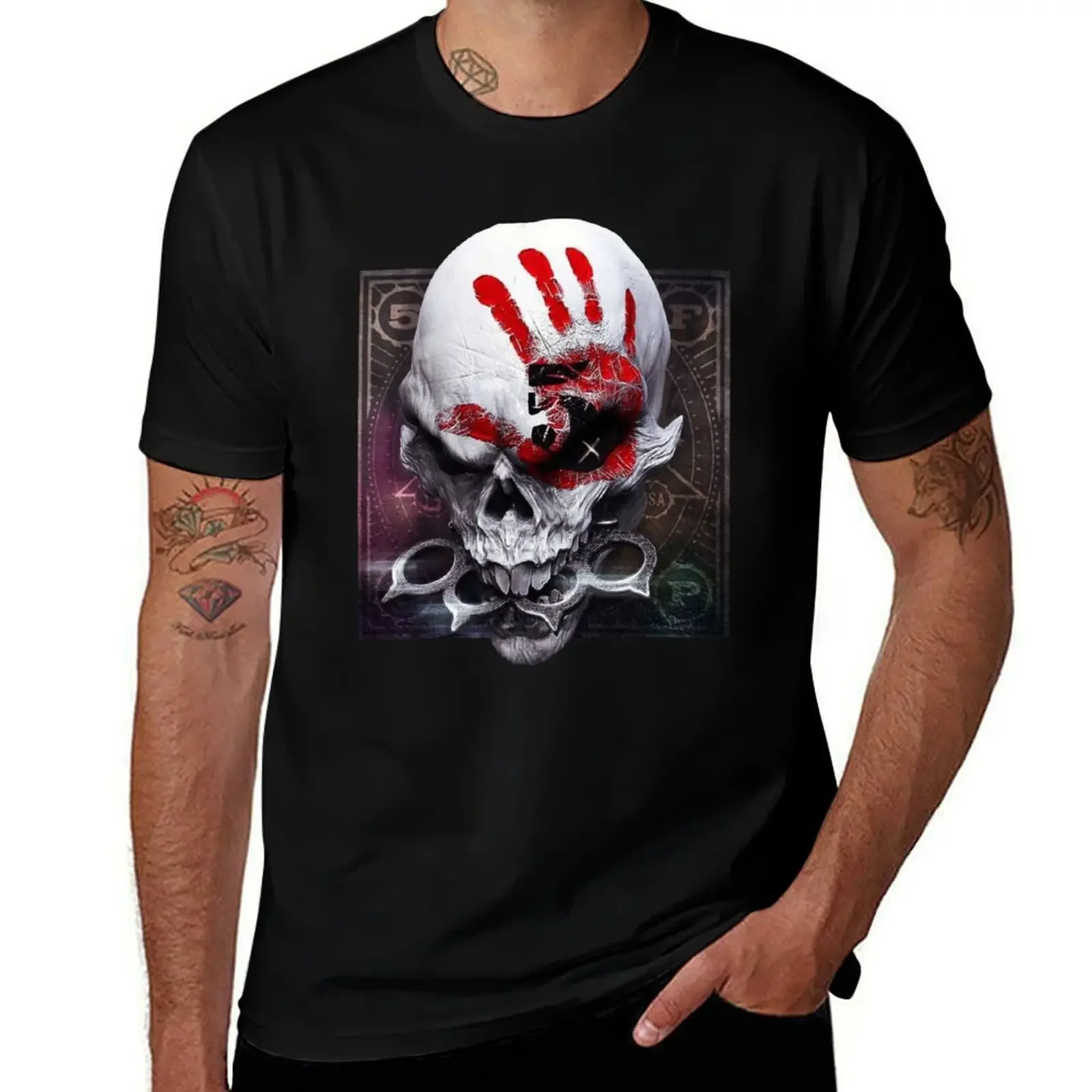 

Five Finger Death Punch Band T-Shirt topping customs tshirts personalised men tshirt