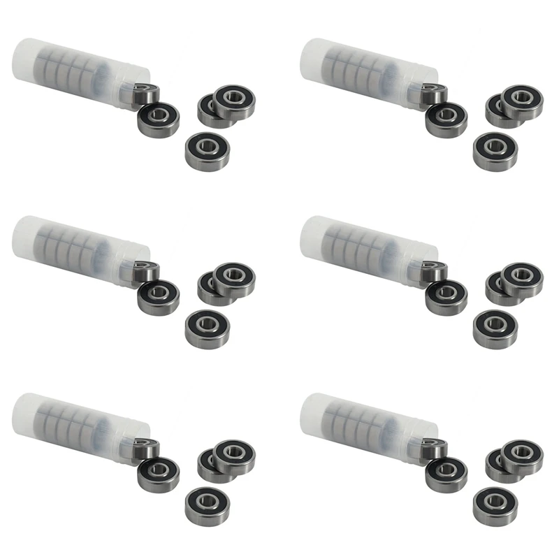 60Pcs 628RS 8Mmx24mmx8mm Double Sealed Miniature Deep Groove Ball Bearing