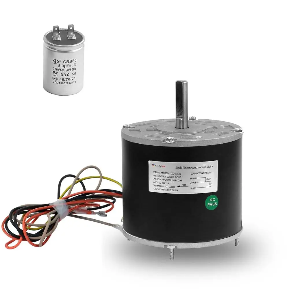 

Модернизированный конденсаторный двигатель 1/5 л.с., 1075/900 об/мин, 208-230В, 60Гц, замена для Lennox, Armstrong, Ducane 100483-02, 100483-21 и др., для систем кондиционирования воздуха