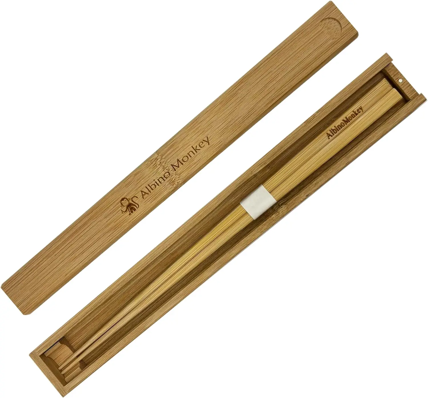 

Reusable Travel Chopsticks Set with Case & Holder | Natural Bamboo Japanese Style in Gift Box