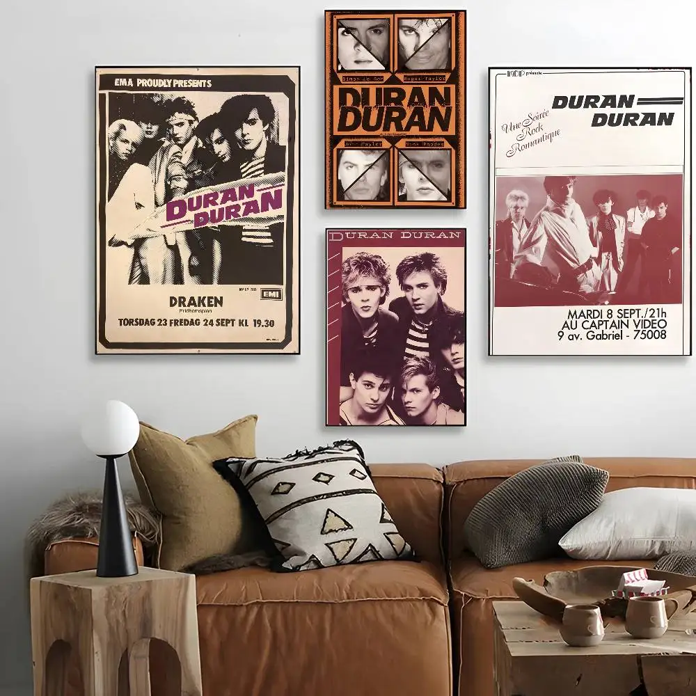 إنجلترا موجة جديدة D-Duran فرقة الموسيقى المشارك قماش اللوحة المشارك مع المطبوعات غرفة نوم المنزل غرفة المعيشة الديكور هدية #5