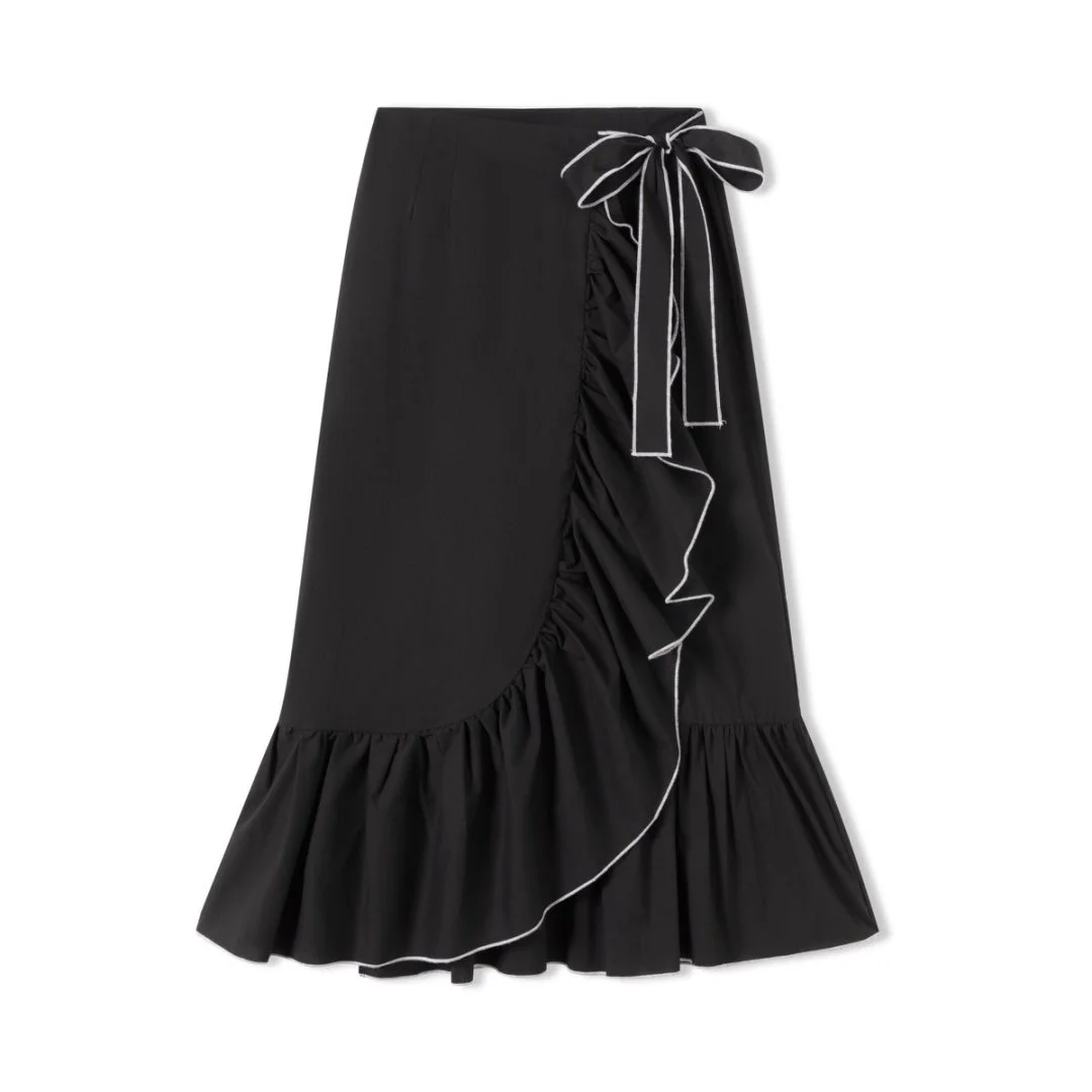 Clibeso Kinder Schwarz Rock Mode Mädchen Rüschen Design Hohe Qualität Schwester Passenden Täglichen Casual Röcke Für Kind Mädchen Neue Stil