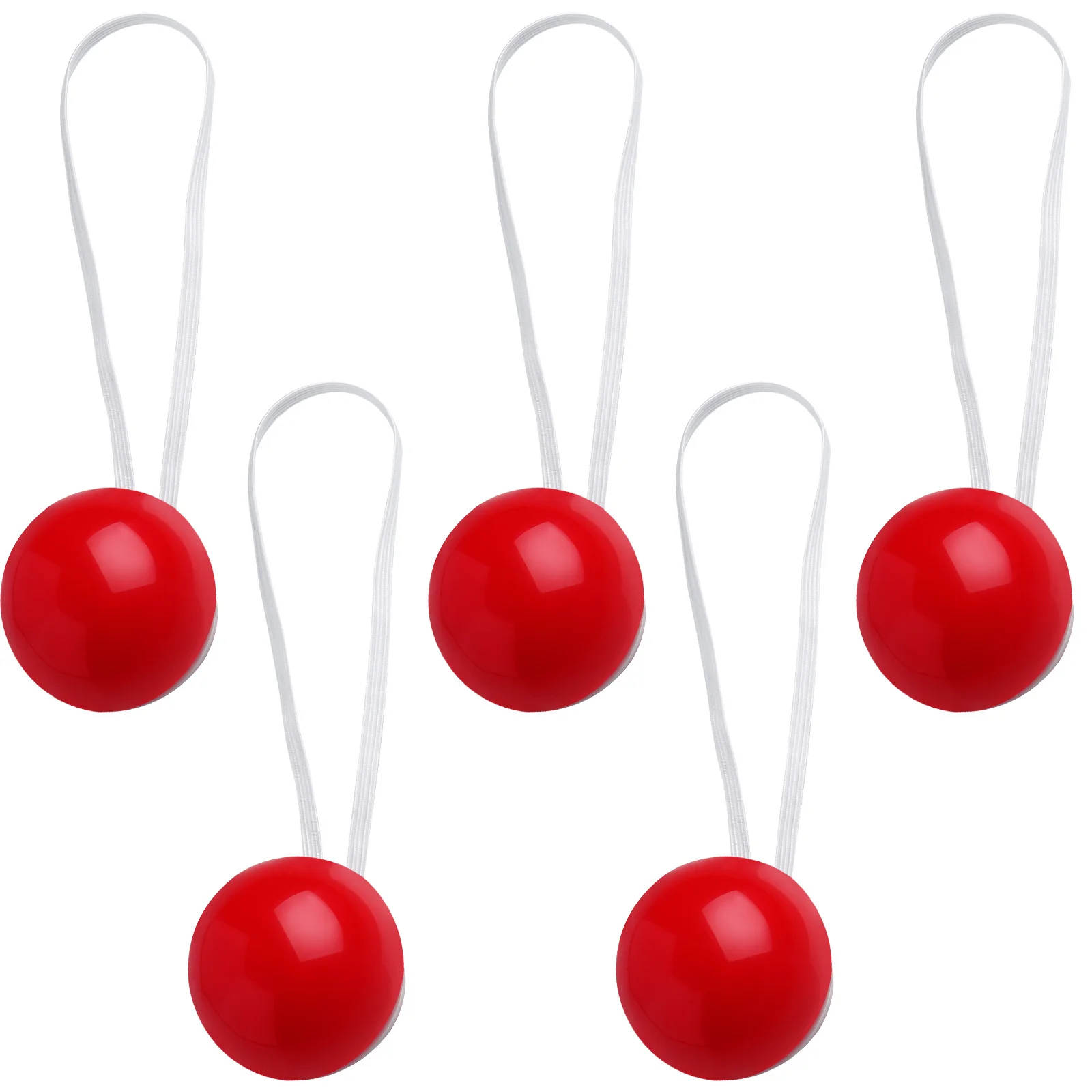 

12Pcs Red Clown Nose Flashing Plastic Fun Party Accessory Clip for Halloween Christmas Costume Plastic Clown Nose