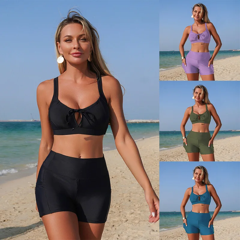 Swimming Suit for Women Bikini New Fashionable and Sexy European and American Leopard Print Two Piece Vacation Swimsuit