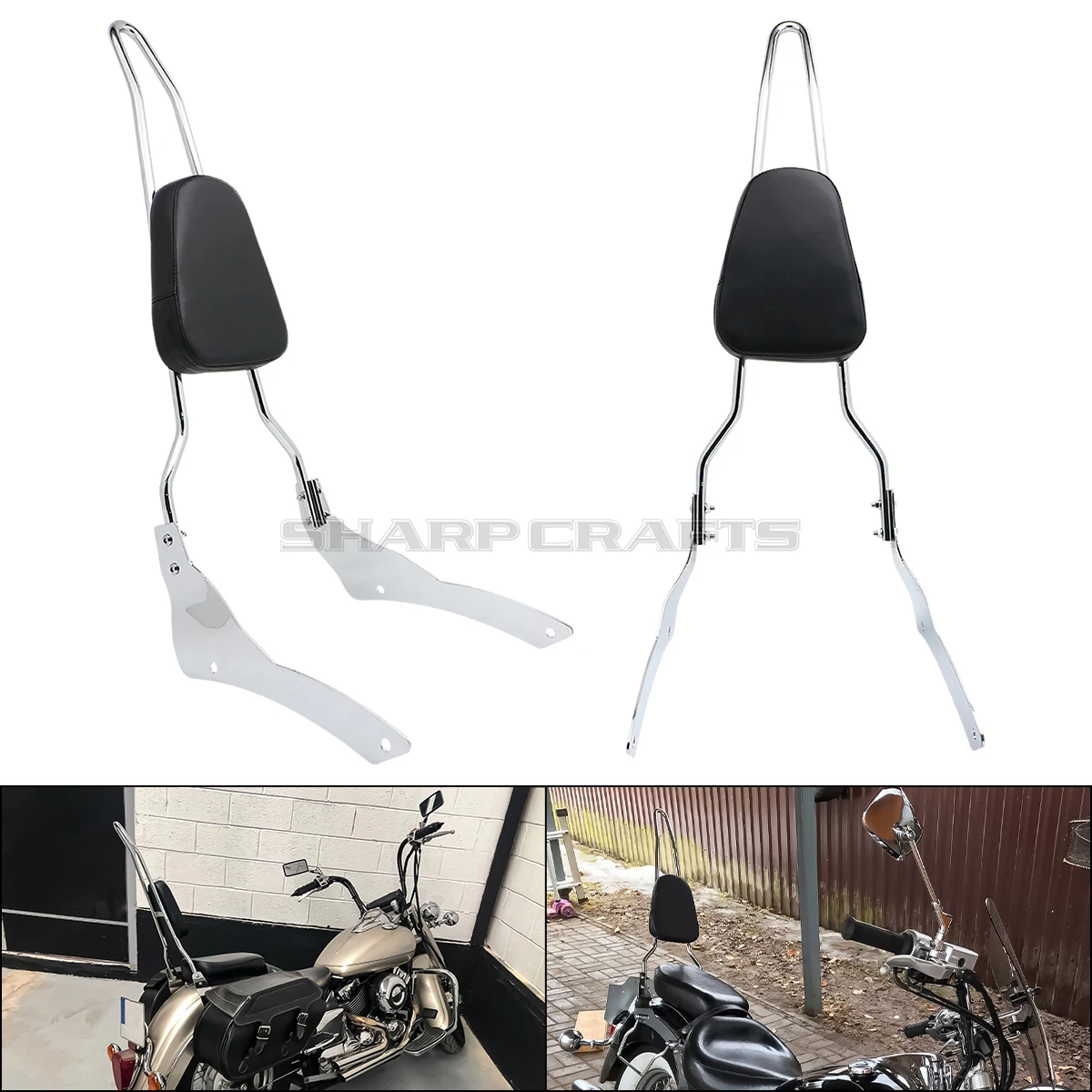 

Для Yamaha Dragstar DS 400 650 V-star XVS400 XVS650 Classic 1998-2022 Запчасти для мотоциклов Спинка заднего пассажира Sissy Bar Pad