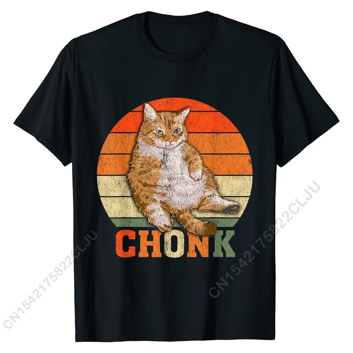 Funny Overweight Chubby Chonk Cat Meme Memes T-Shirt Casual Cotton Men T Shirt Geek Funny T Shirt