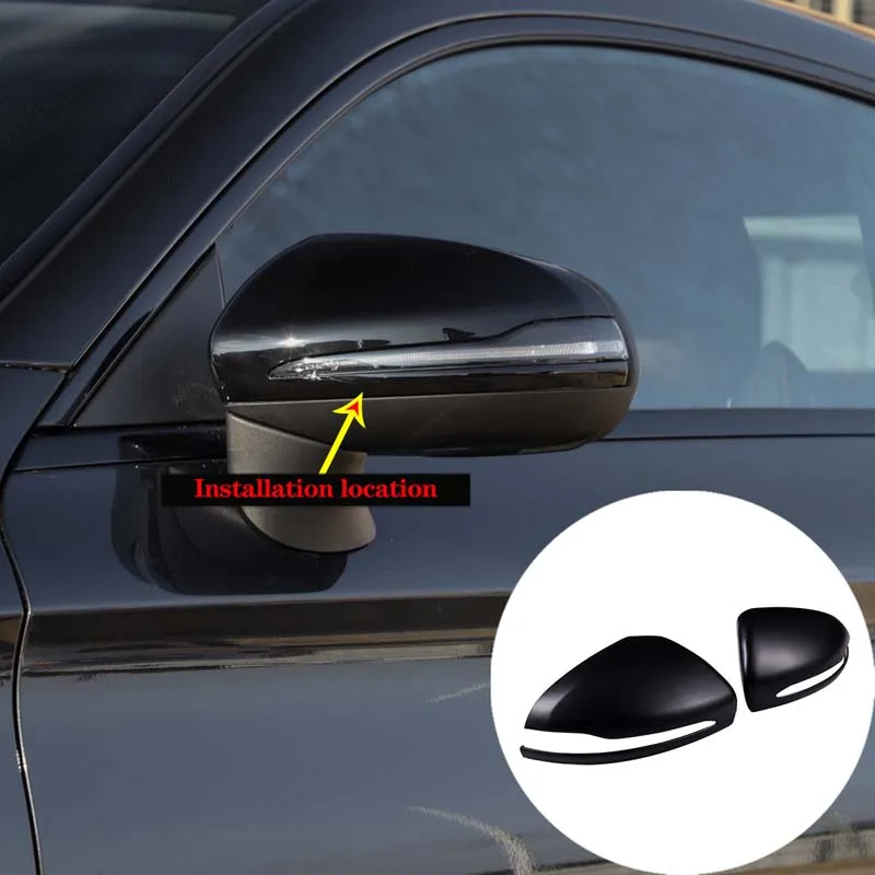 

[Ready Stock] For Mercedes W206 W213 W223 X254 Right Hand Drive Full Mirror Cover ABS Matte Black 2PCS
