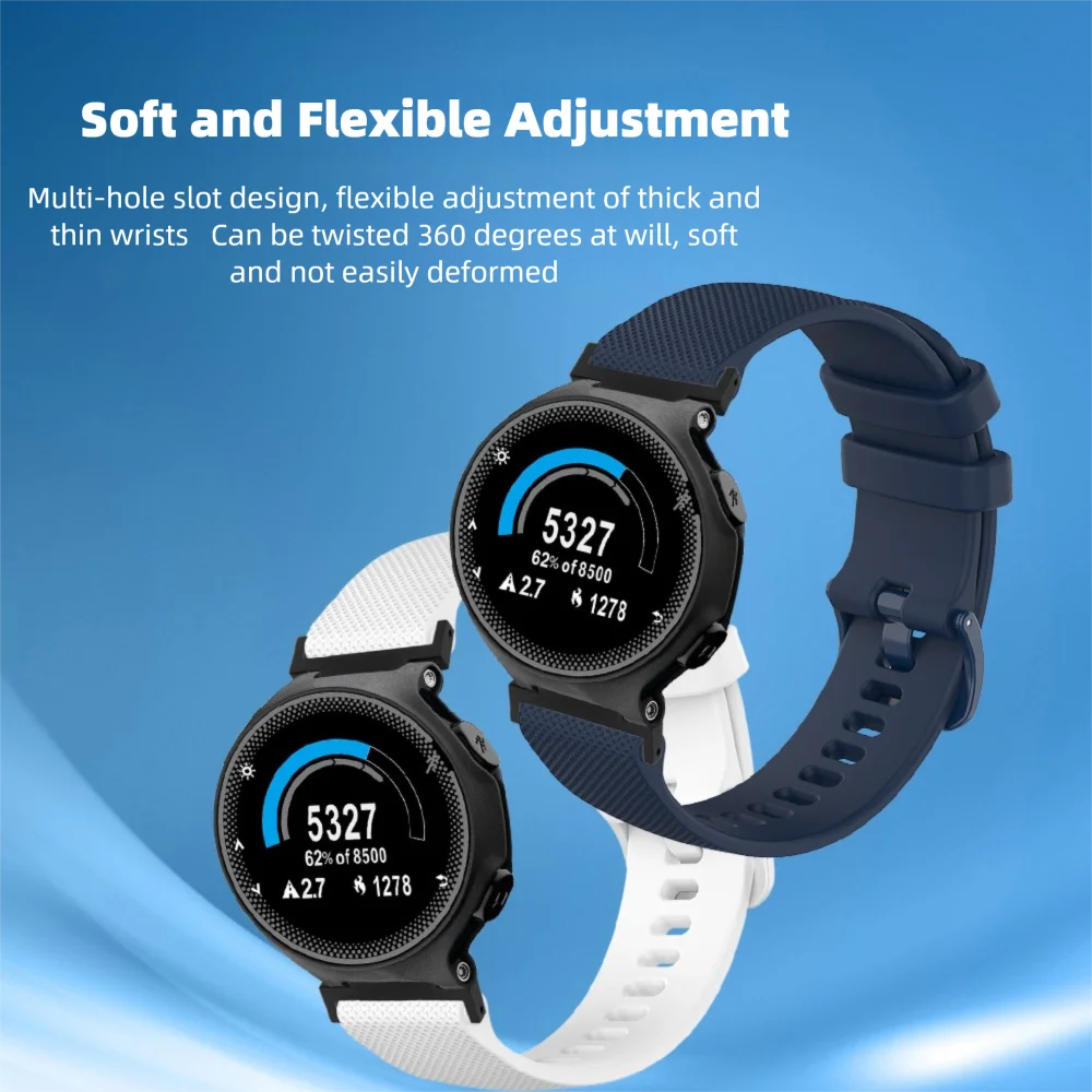 Correa de reloj para reloj Garmin 235, diseño a cuadros pequeño, liberación rápida, agradable a la piel, correa de reloj inteligente ajustable de silicona, Unisex