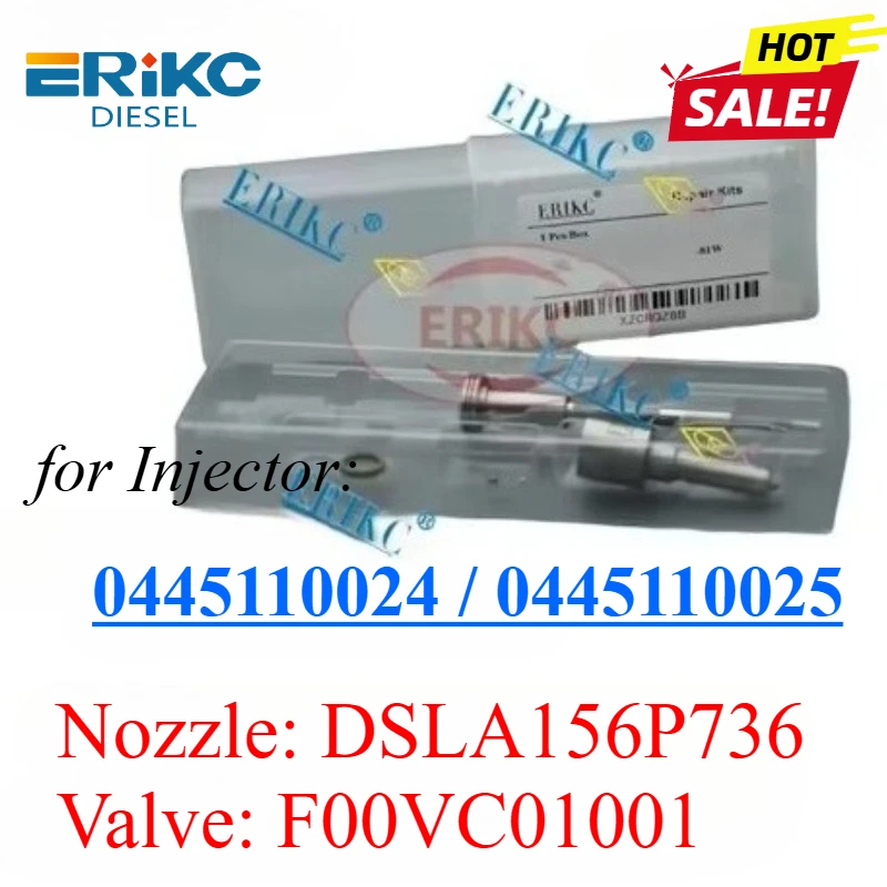 For Mercedes 0445110024 0445110025 0445110010 Repair Kits Nozzle DSLA156P736 Valve F00VC01001