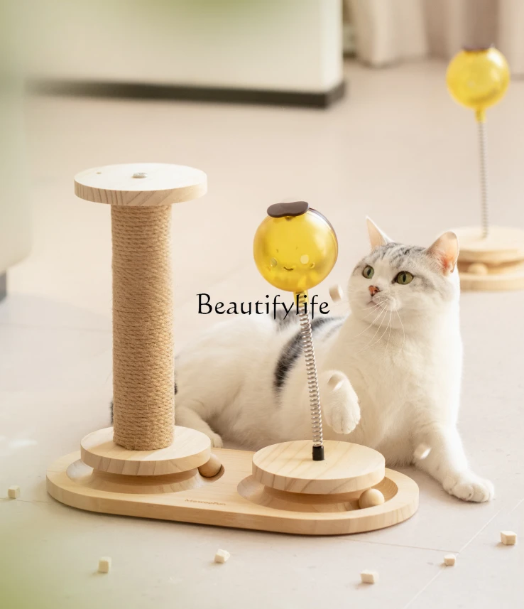 Toy Cat Teaser Food Dropping Ball Self-Hi Relieving Stuffy Artifact Cat Turntable Toy Cat Supplies Kitten