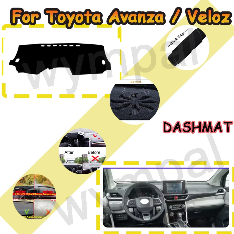 Dash Mat Dash Mat Dash Mat For Toyota Avanza / Veloz 2021 2022 2023 2024 2025 Avoid Light Pad Anti-UV Case Carpet Accessories