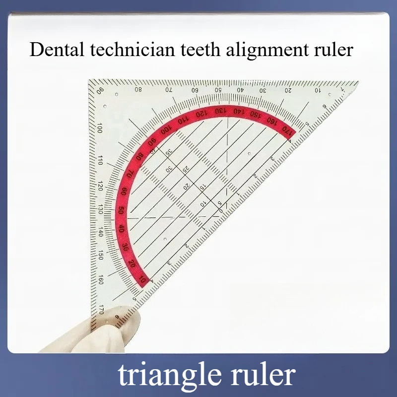 

Линейка для выравнивания зубов зубного техника, полный рот, пластина для выравнивания зубов, вспомогательная прецизионная линейка, измерительный инструмент