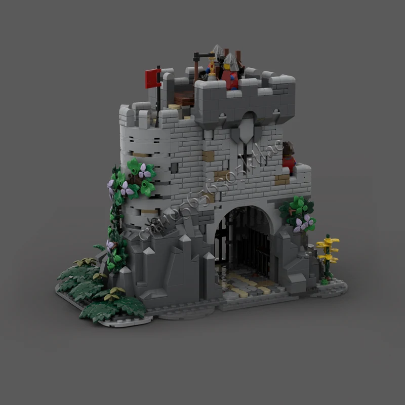 1227 パーツ MOC 中世の監視塔絶妙なビルディングブロックモデル子供のための組み立てディスプレイおもちゃハロウィンサプライズギフト