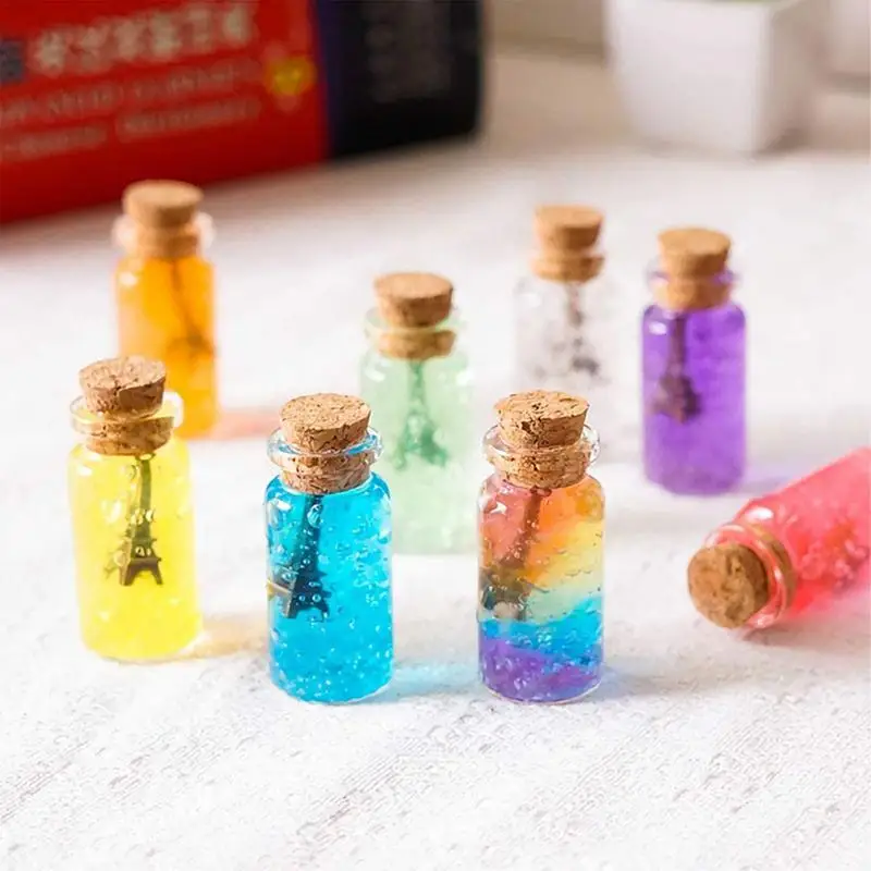 코르크 메시지 유리병, 빈 유리 항아리, 작은 5ml 메시지 병, 웨딩 아트 장식 병, 10 개
