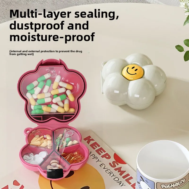Pills &Jewelry Storage Box Portable Dopamine Travel Case with Compartments for Earrings Rings Multifunctional Medicine Organizer