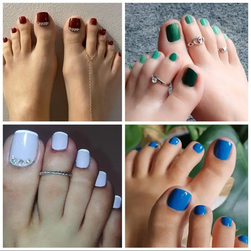 600 pièces faux ongles couverture complète artificielle français ongles courts 12 tailles pour les Salons de manucure bricolage et Nail Art ongles des orteils conseils