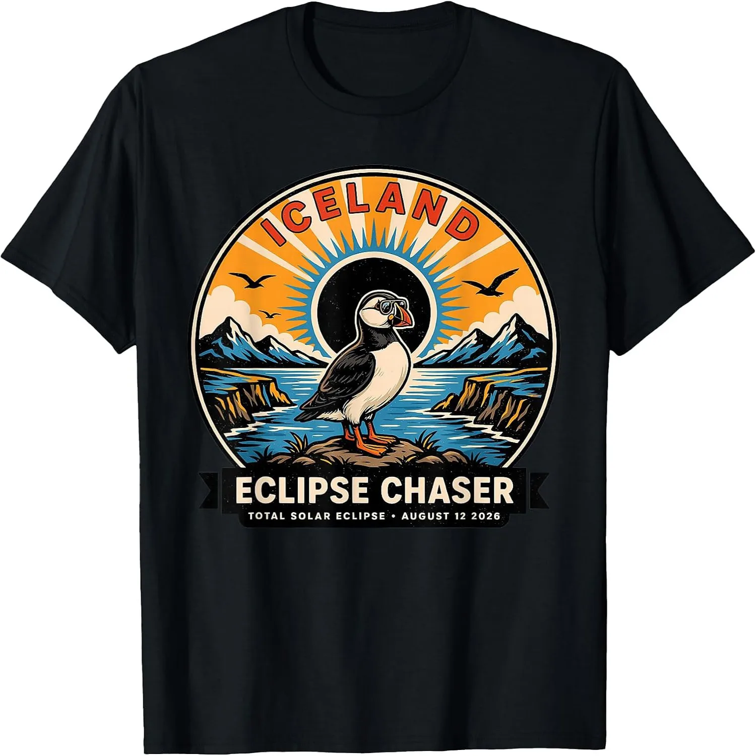 Iceland Eclipse Chaser Totality at Sea August 12 2026 T-Shirt