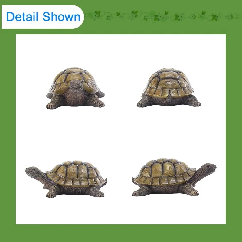 Cute Resin Tortoise decorativo Outdoor Garden Pond Fish Tank Bonsai Animal Turtle scultura per la decorazione del giardino di casa ornamenti