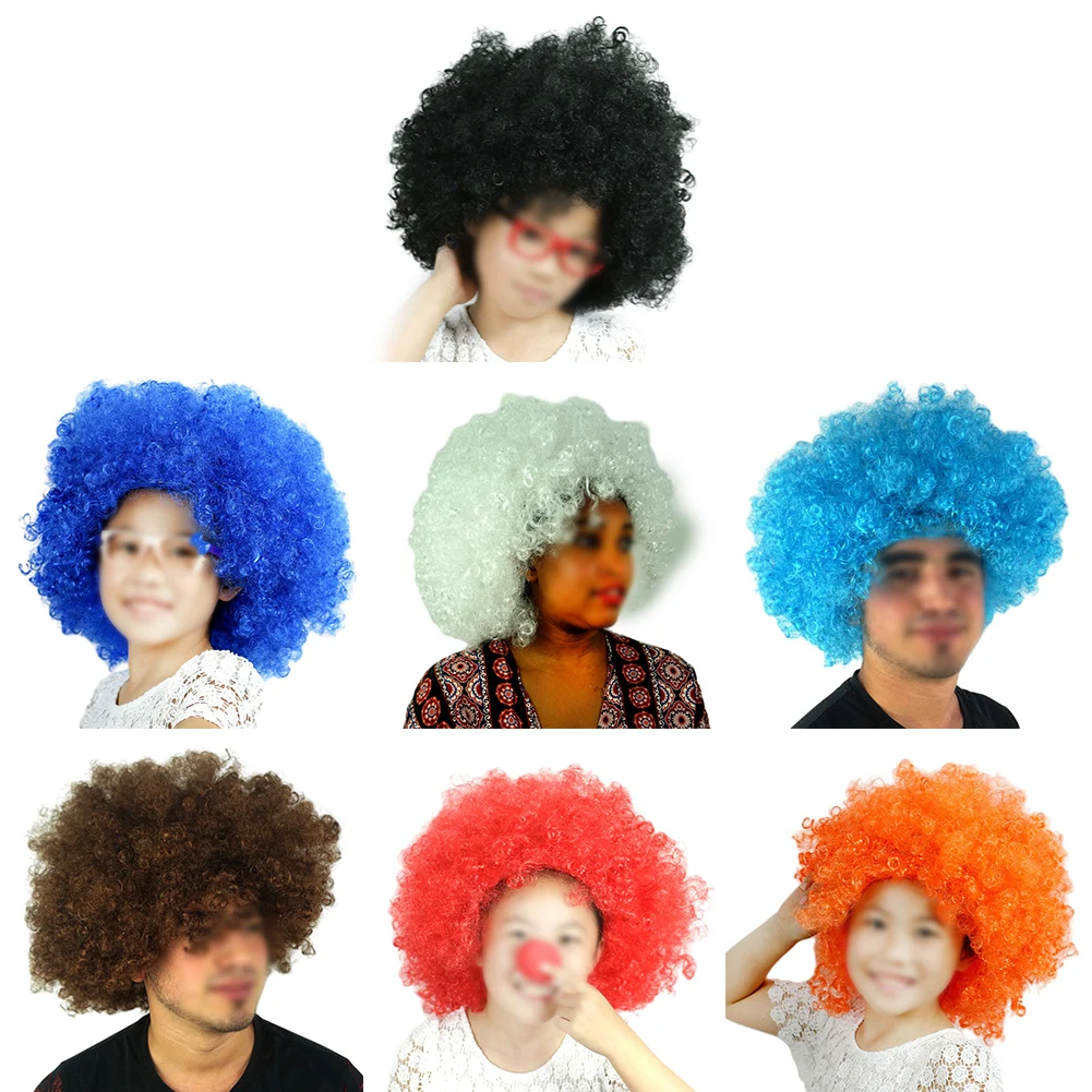 Untuk Pemandu Sorak Penutup Rambut Afro Penutup Rambut Cheer Pesta Sepak Bola 130G Berat Warna Cerah Ramah Lingkungan