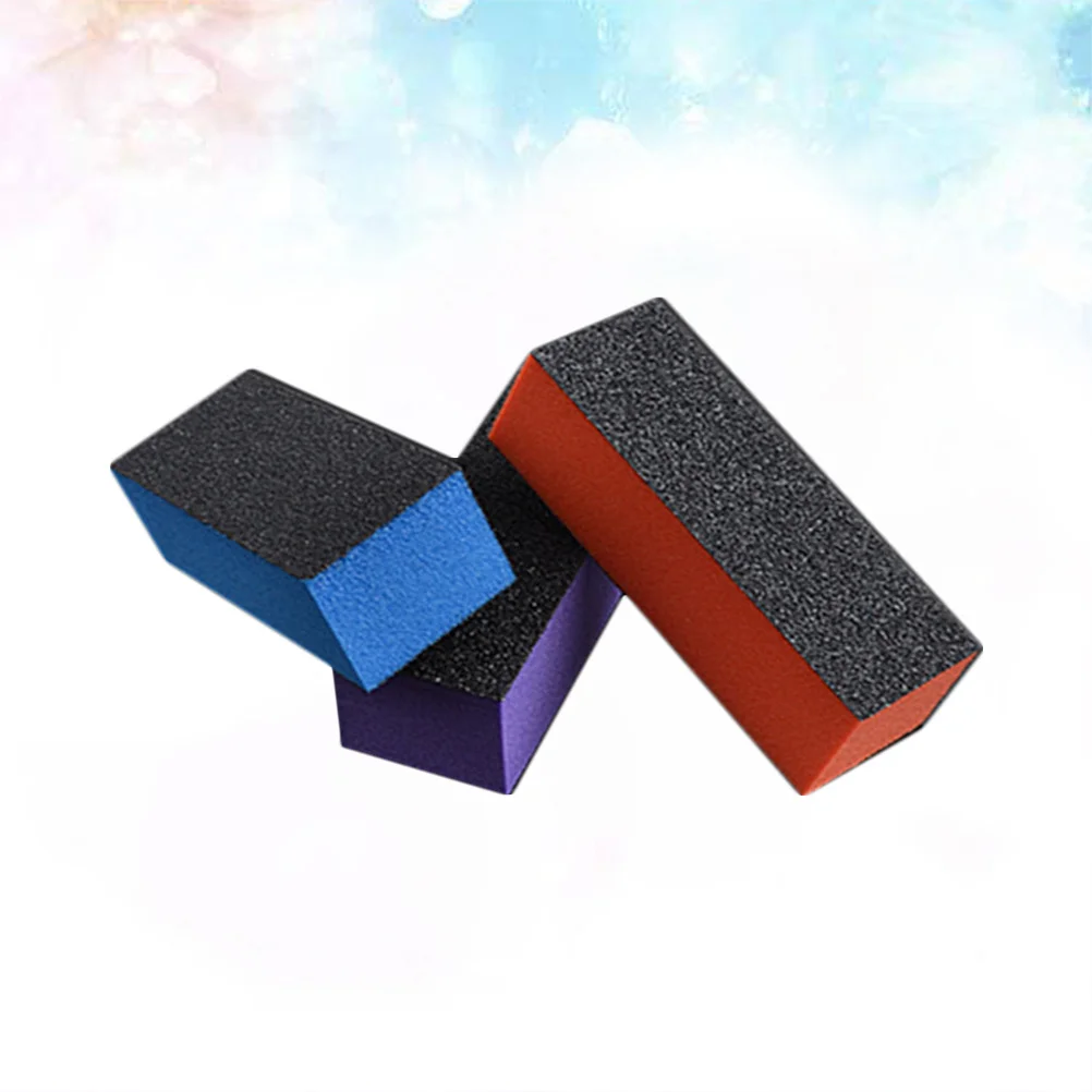 18 قطعة مبرد أظافر إسفنجي كتل الملف ثلاثة الجانبين المهنية تشكيل الايداع تلميع ل مانيكير باديكير مبرد أظافر #3