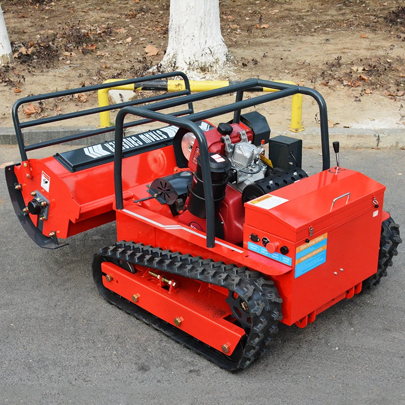 Customized CE EPA Diesel Engine All Terrain Lawn Mower, Agricultural Rubber Track Remote Control Robot Lawn Mower