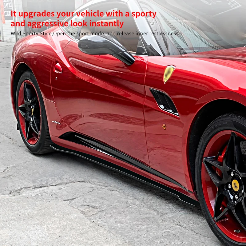 

Car Anti-Collision Protection Accessories Side Skirts Extension Rocker Panels Lip Splitters ABS For Ferrari California 2009-2018