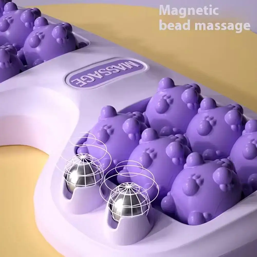 Purple Color Multi-Point Foot Roller Massager with Magnetic Beads Deep Therapy Rubbing For Relaxation Feet Care‌