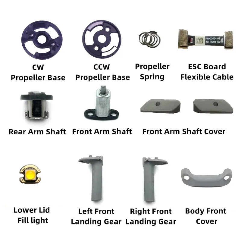 Original for Mavic Air 2 Front Arm Axis Front Cover Back Arm Shaft CCW CW Spring Cable  Replacement for DJI Air 2 Repair Parts