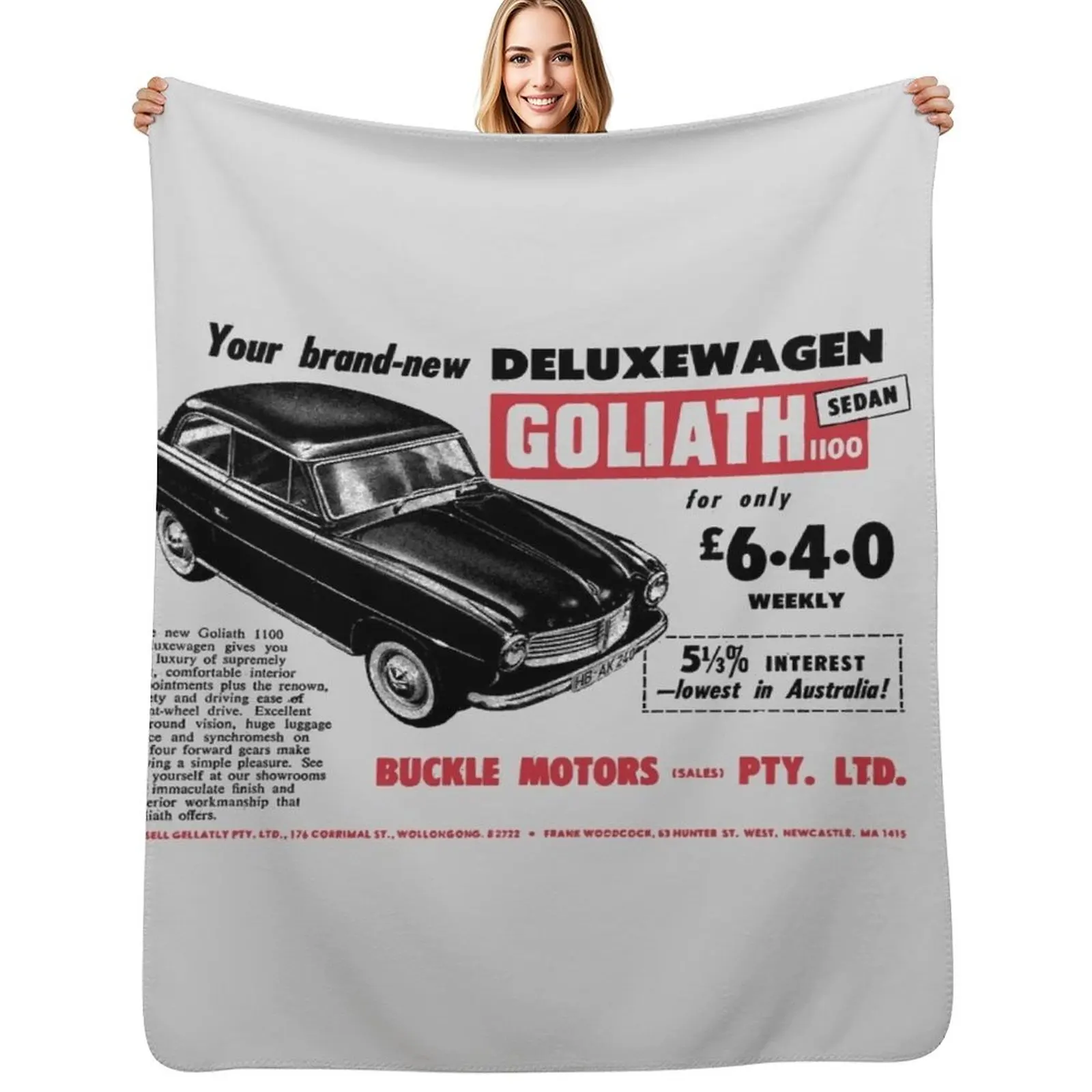 GOLIATH CARS - ADVERT Throw Blanket Summer Beddings Vintage Summer Warm Decorative Sofas warm winter Blankets