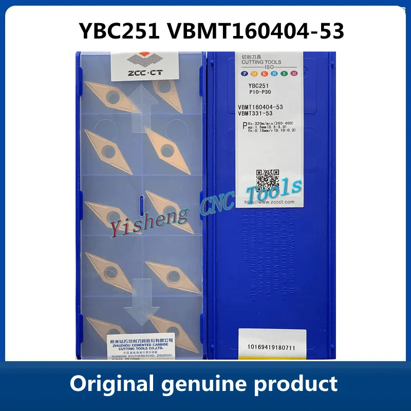 

ZCC CT VBMT160404-53 VBMT160408-53 YBD151 YBC151 YBC251 YBG202 YBC152 YBC252 Original genuine diamond shaped CNC lathe blade