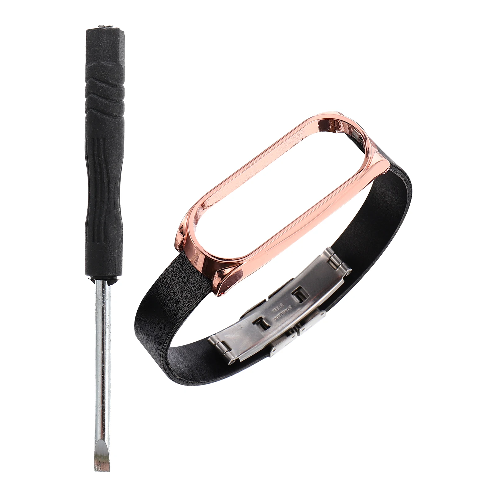 Double-click Snap Closure Butterfly Buckle Replacement for 5 5NFC Secure Fit Scratch Resistant Durable Watch Band