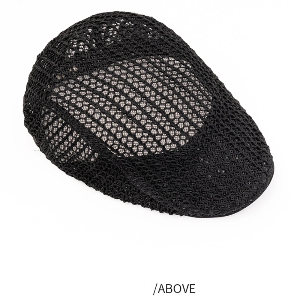 HT4809 Berets Frühling Sommer Atmungsaktive Mesh Cap für Männer Frauen Künstler Maler Baskenmütze Hut Männlich Weiblich Flache Kappe Einstellbare Baskenmütze Kappe – Detail 9