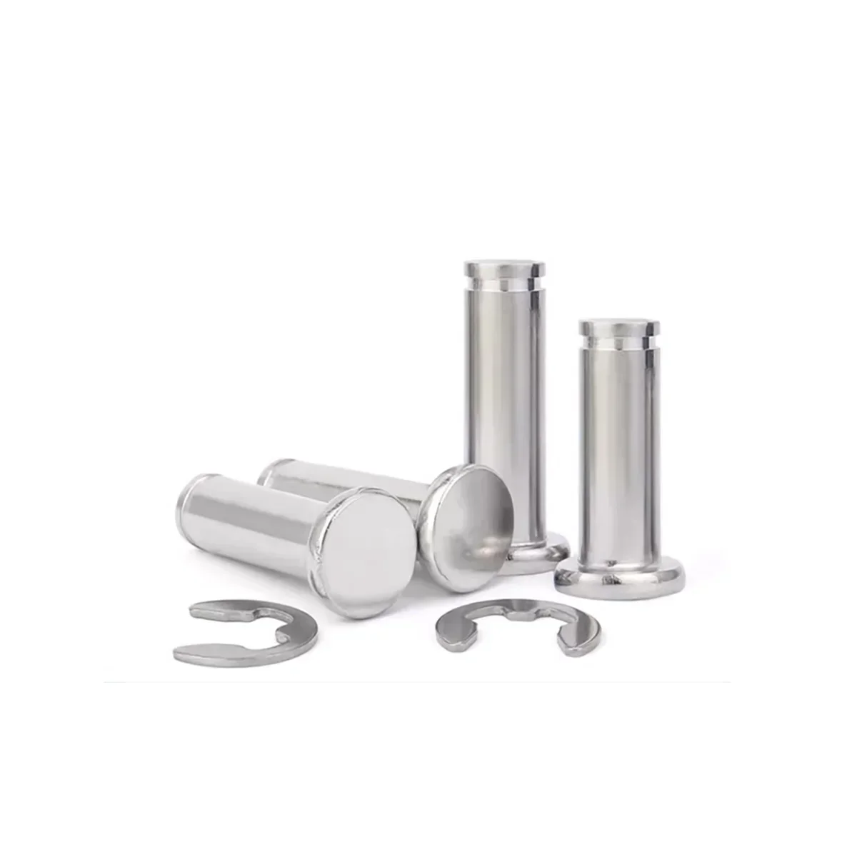 

304 Stainless Steel Flat Head Grooved Pin Shaft / Snap Ring Pin Positioning Cylindrical Pin M3M4M5M6M8M10