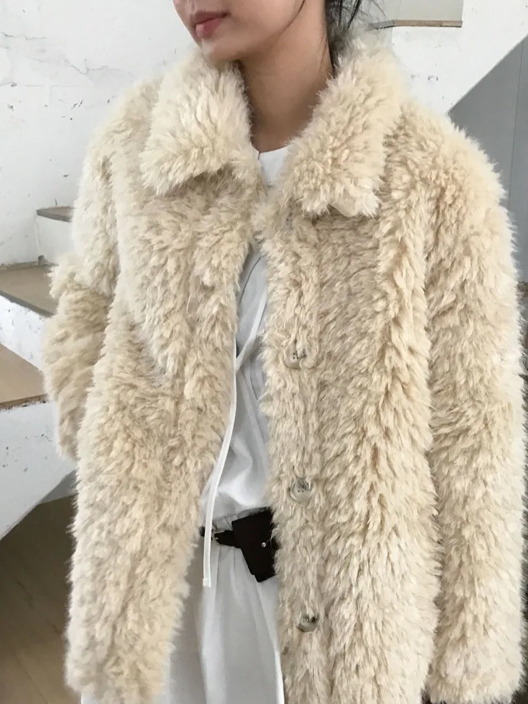 

Милая теплая хлопковая шуба женская в Корейском стиле, Новое поступление, модная верхняя одежда, дышащая свободная посадка, без бренда