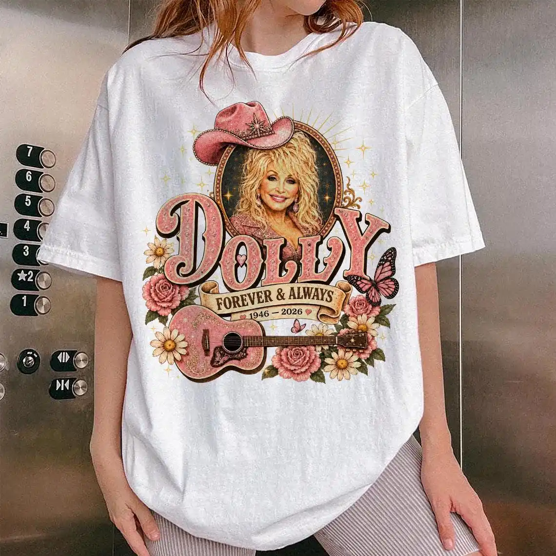 Country Music Legend Tribute Dolly T-Shirts Women Men Short Sleeve Dolly Fan Gift Shirt
