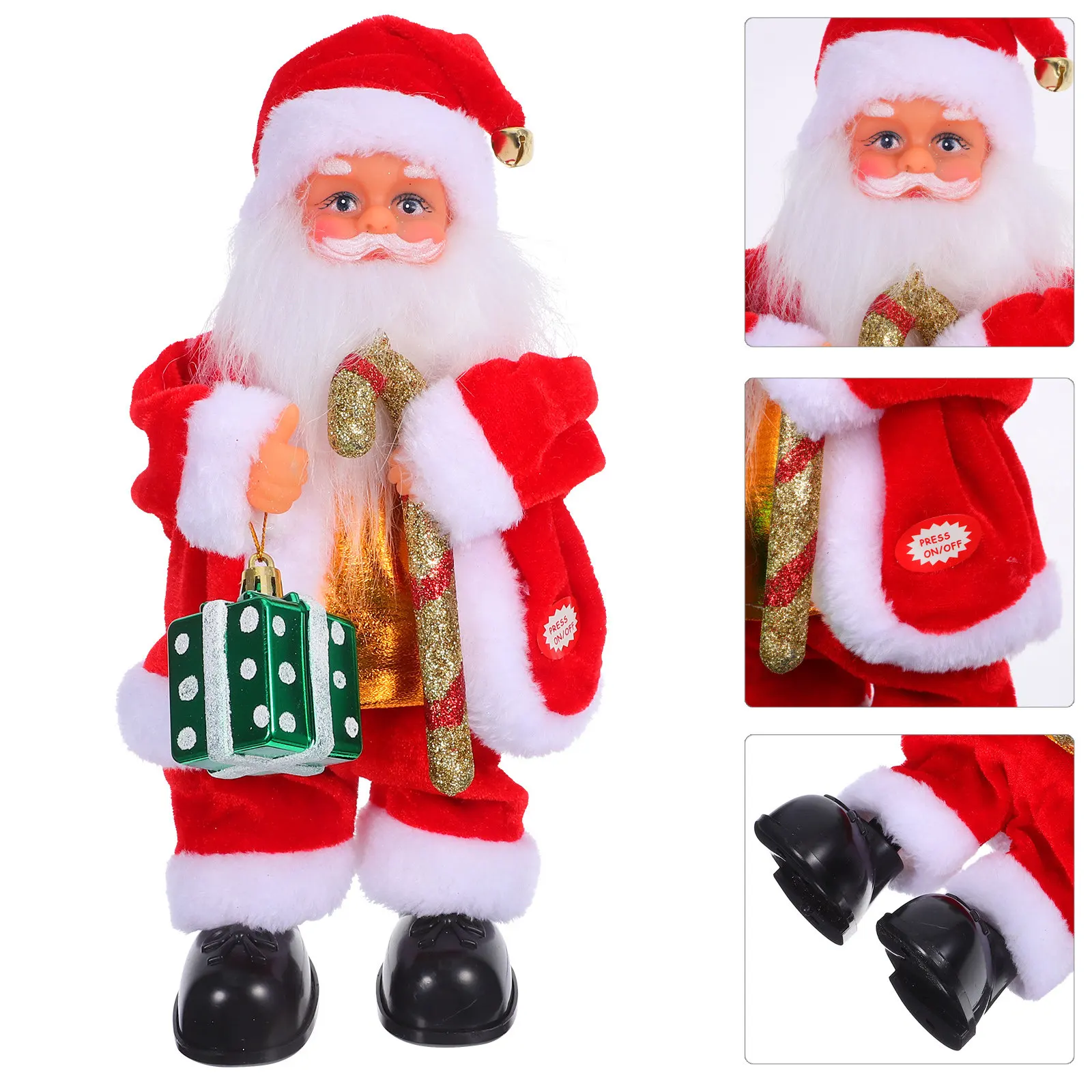 

Электрический Санта: Музыкальная движущаяся рождественская декорация для детей - праздничный декор для дома, офиса, вечеринок, милый новогодний подарок с радостным настроением