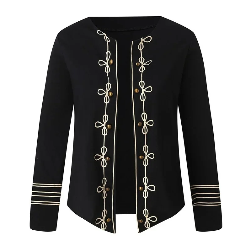 

Women's Slim Round Neck Long-sleeved Cardigan Jacket Suit 2022 Autumn Women's New Double-breasted Printed Fashion Short Jacket