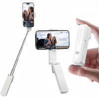 Mini Bluetooth Selfie Stick, 360° Rotating Foldable Phone Stand for Live Streaming & Phone Photography (Universal Compatibility)