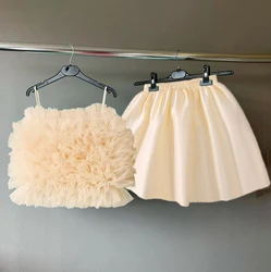 Party Satin Girl's Split Dress Elegant Bridemaid Birthday Prom Princess Kids Dresses for Girl Fluffy Tulle Wedding Gala Costumes