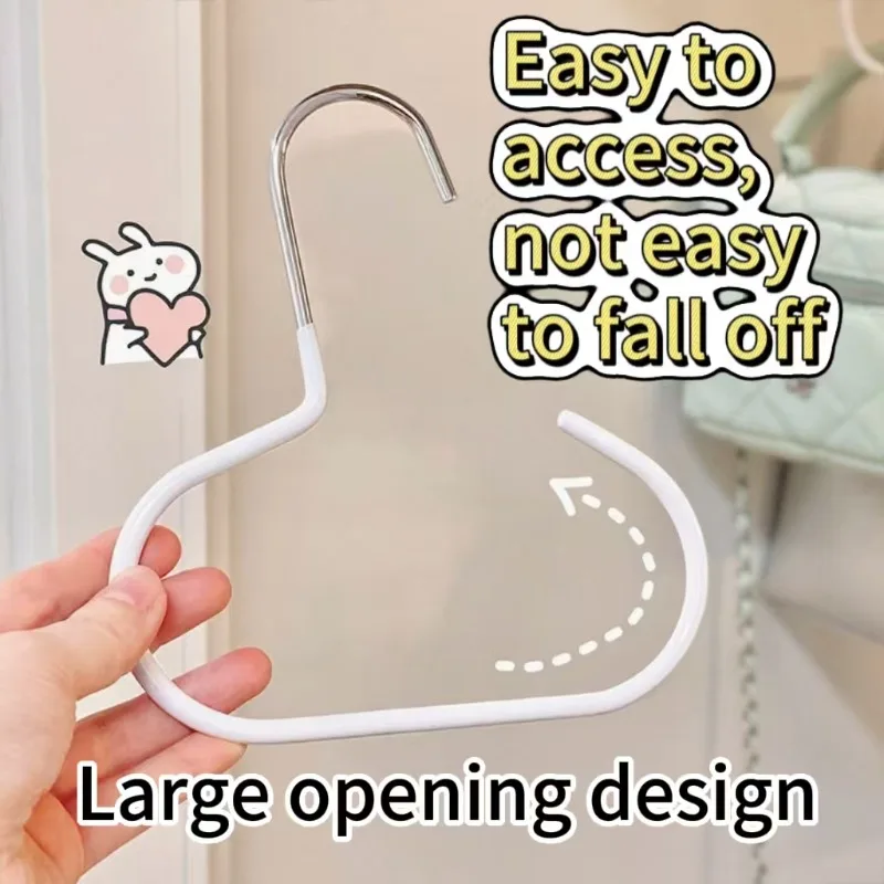 1-4PcsVersatile Manganese Steel Round Hook for Hats Ties Scarves Bags Strong Load-Bearing Closet Cabinet Organizer Holder Hook view 5
