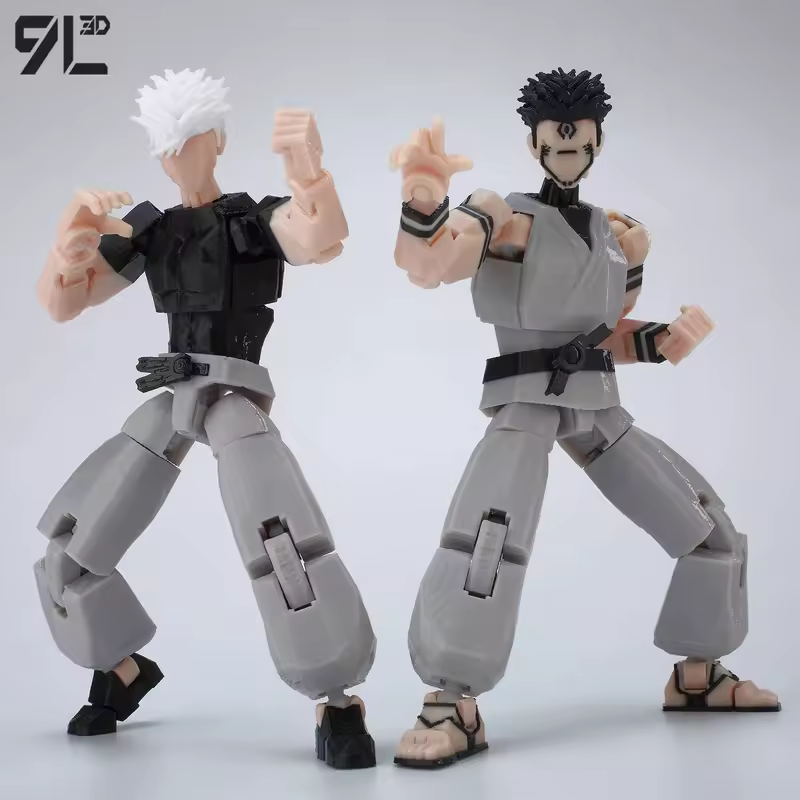 9L3D Printed Anime Jujutsu Kaisen Sukuna Yuji Yuta Satoru Gojo Lucky Dummy 13 Movable Shapeshift Action Figures Mannequin Toys - Image 2