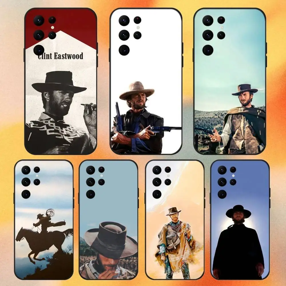 

Clint Eastwood Cowboy Phone Case For Samsung S 25,24,23,22,30,21,10,9,Ultra,Plus,Lite,FE,4,5G Black Soft Case