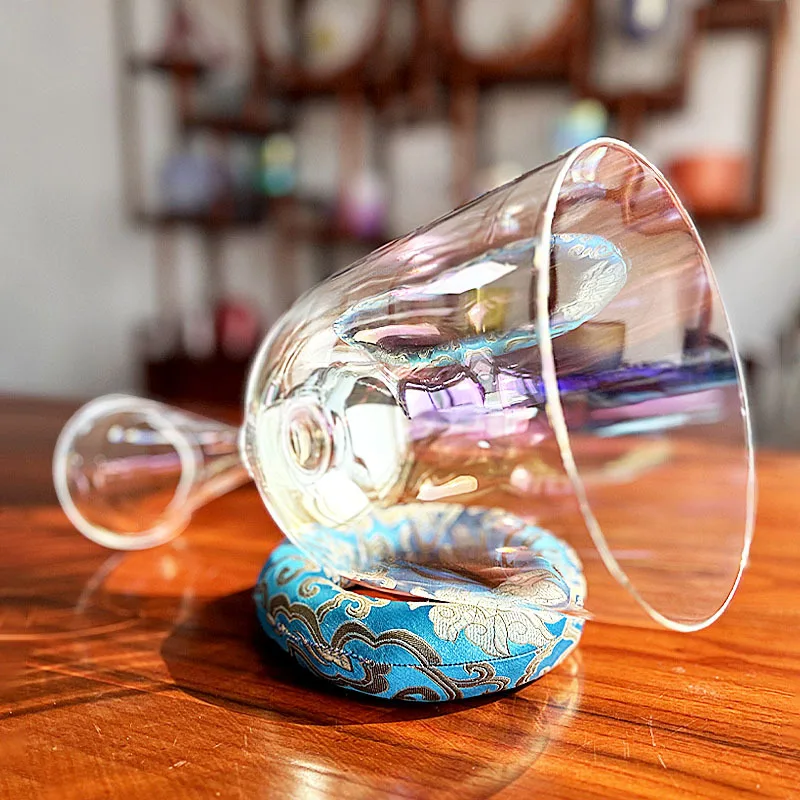 Hooqu クリスタルシンギングボウル聖杯カラークォーツ 432hz 440hz 聖杯サウンドボウル瞑想楽器