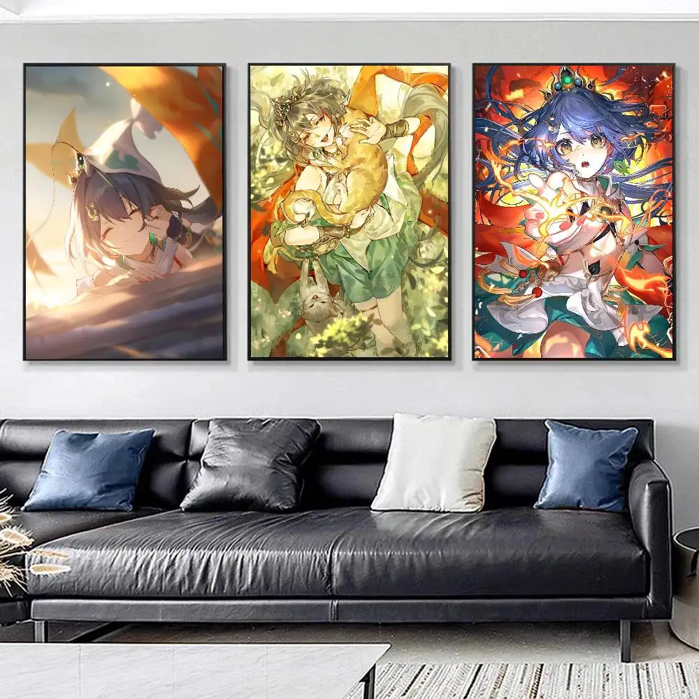 Anime Game Honkai Star Rail Yunli Posters HD Print Vintage Wall Art Decor for Home Study Room