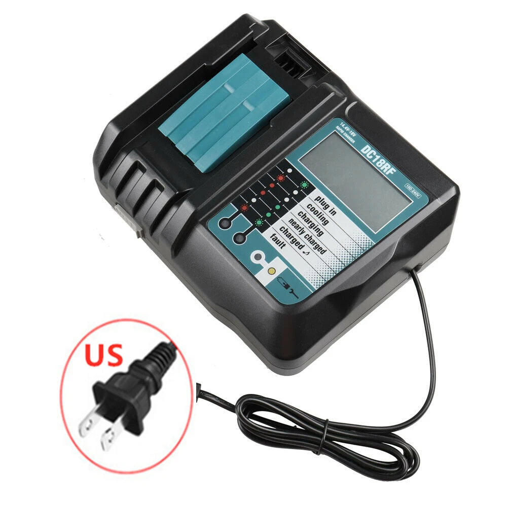 18V Battery Charger 14.4V BL1445 BL1440 BL1430 BL1860 BL1840 BL1850 Charging BL1860B Spare Battery Charger DC18RF 3A LCD Charger