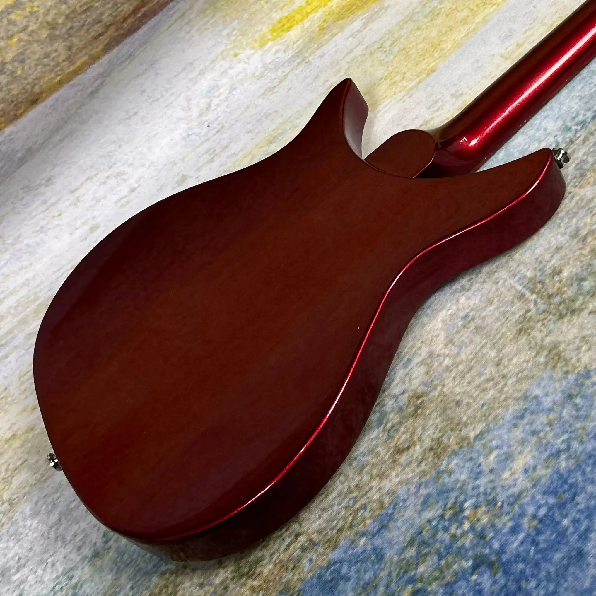 Metallic Red Rickenback 325 Model Electric Guitars 527 mm Scale Length