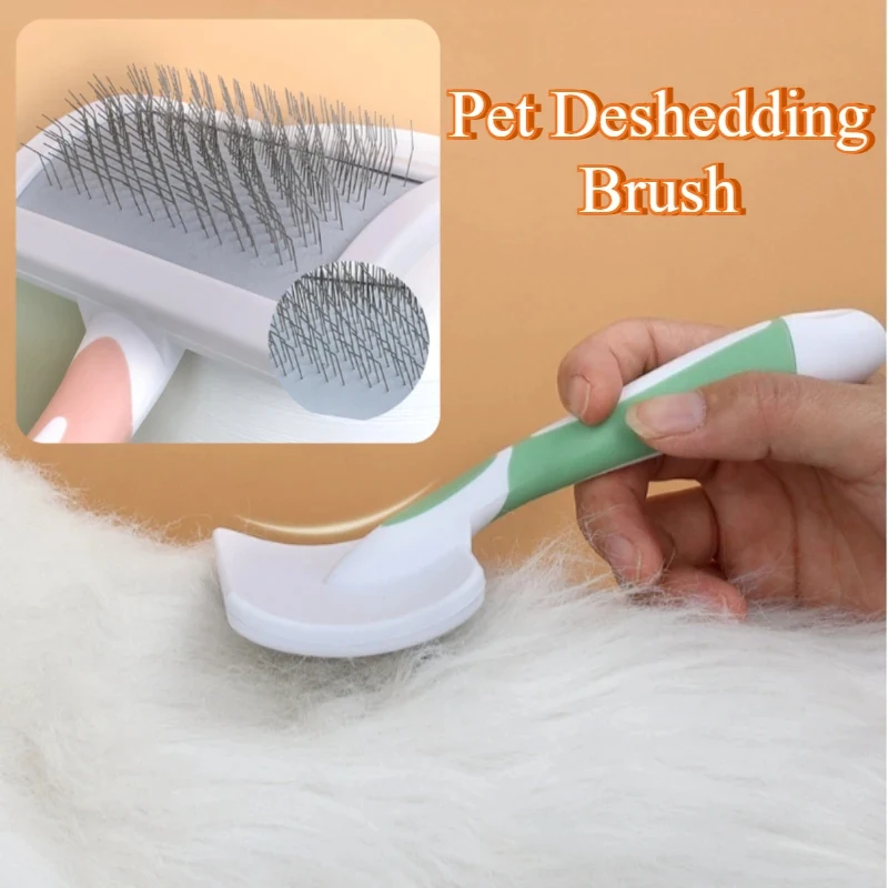 Stainless Steel Pet Slicker Brush for Dogs Cats Long Hair Deshedding Comb Grooming Tool